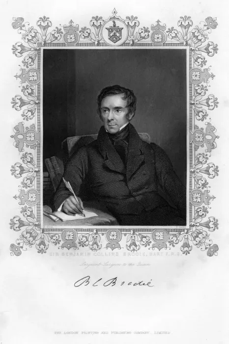 Framed Print : Sir Benjamin Collins Brodie, 19th century. Artist: J Brain Framed Print : Sir Benjamin Collins Brodie, 19th century. Artist: J Brain