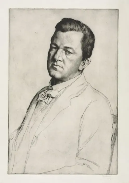 Framed Print : Sir Charles Holroyd, 1909. Creator: William Strang (British, 1859-1921) Framed Print : Sir Charles Holroyd, 1909. Creator: William Strang (British, 1859-1921)