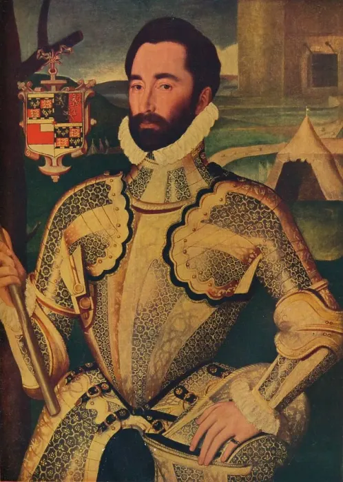 Framed Print : Sir Charles Somerset, c1566. Artist: George Gower Framed Print : Sir Charles Somerset, c1566. Artist: George Gower