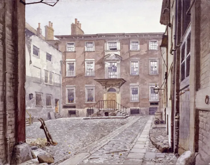 Framed Print : Sir Christopher Wrens house, Botolph Lane, London, 1886. Artist: John Crowther Framed Print : Sir Christopher Wrens house, Botolph Lane, London, 1886. Artist: John Crowther