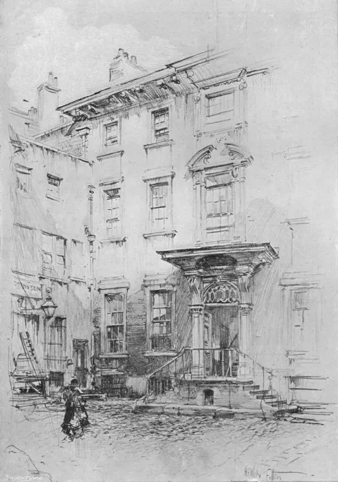 Framed Print : Sir Christopher Wrens house, Love Lane, c1902, (1903). Artist: Hedley Fitton Framed Print : Sir Christopher Wrens house, Love Lane, c1902, (1903). Artist: Hedley Fitton