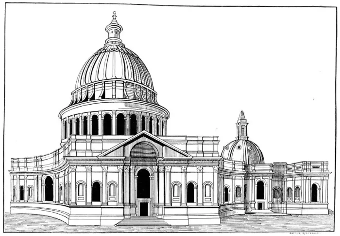 Framed Print : Sir Christopher Wrens original model for St Pauls cathedral, London, c1670-1672 (1893). Artist: Arthur Robertson Framed Print : Sir Christopher Wrens original model for St Pauls cathedral, London, c1670-1672 (1893). Artist: Arthur Robertson