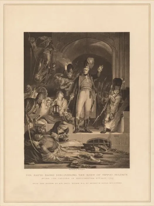 Framed Print : Sir David Baird Discovering the Body of Tippoo Sultaun, 1799 (1878). Artist: M Nargert Framed Print : Sir David Baird Discovering the Body of Tippoo Sultaun, 1799 (1878). Artist: M Nargert