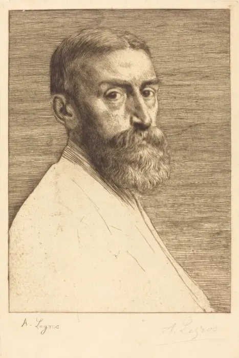 Framed Print : Sir E. J. Poynter, P. R. A. 1877. Creator: Alphonse Legros