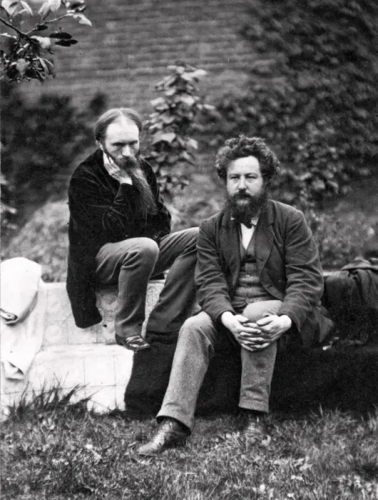 Framed Print : Sir Edward Burne-Jones and William Morris, 19th century. Artist: Frederick Hollyer Framed Print : Sir Edward Burne-Jones and William Morris, 19th century. Artist: Frederick Hollyer