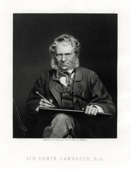 Framed Print : Sir Edwin Henry Landseer (1802-1873), British painter, 19th century. Artist: W Holl Framed Print : Sir Edwin Henry Landseer (1802-1873), British painter, 19th century. Artist: W Holl
