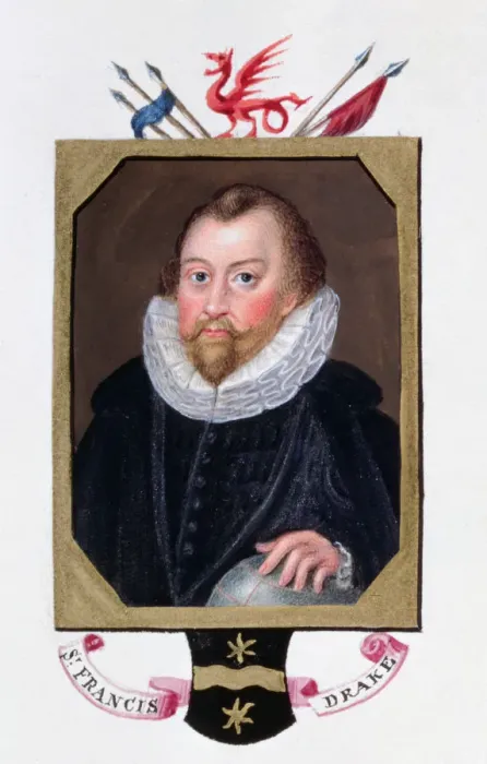 Framed Print : Sir Francis Drake, 16th century English navigator, (1825) Framed Print : Sir Francis Drake, 16th century English navigator, (1825)
