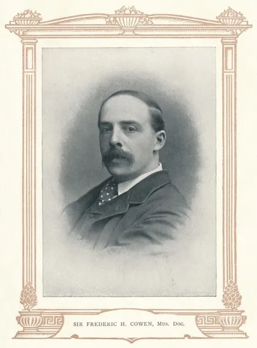Framed Print : Sir Frederic H. Cowen, Mus. Doc. 1910. Creator: Elliott & Fry Framed Print : Sir Frederic H. Cowen, Mus. Doc. 1910. Creator: Elliott & Fry