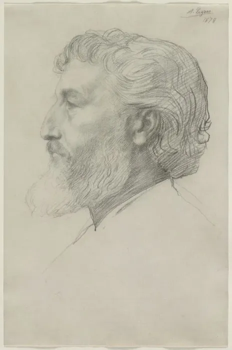 Framed Print : Sir Frederick Leighton, 1878. Creator: Alphonse Legros (French, 1837-1911) Framed Print : Sir Frederick Leighton, 1878. Creator: Alphonse Legros (French, 1837-1911)