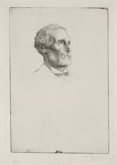 Framed Print : Sir Frederick W. Burton. Creator: Alphonse Legros (French, 1837-1911) Framed Print : Sir Frederick W. Burton. Creator: Alphonse Legros (French, 1837-1911)