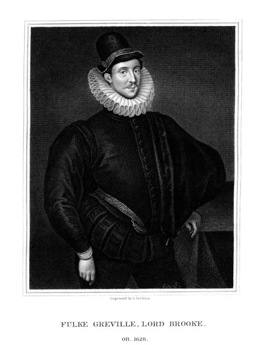 Framed Print : Sir Fulke Greville, 1st Baron Brooke, poet, dramatist, and statesman, (1825). Artist: J Jenkins Framed Print : Sir Fulke Greville, 1st Baron Brooke, poet, dramatist, and statesman, (1825). Artist: J Jenkins