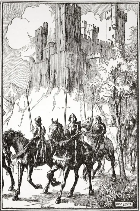 Framed Print : Sir Galahad at the Abbey, 1905. Artist: Dora Curtis Framed Print : Sir Galahad at the Abbey, 1905. Artist: Dora Curtis