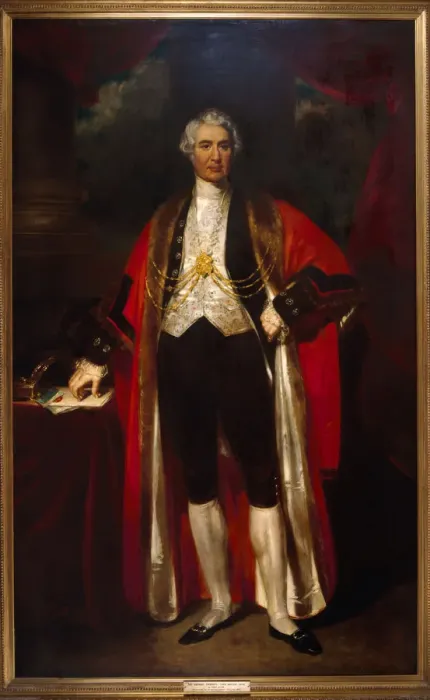 Framed Print : Sir George Carroll, Sheriff 1837-8. Artist: John Wood