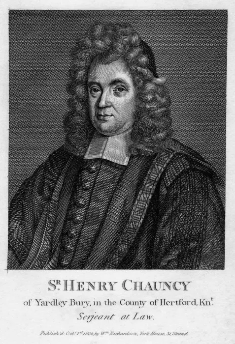 Framed Print : Sir Henry Chauncy, English lawyer, educator and antiquarian, (1802) Framed Print : Sir Henry Chauncy, English lawyer, educator and antiquarian, (1802)