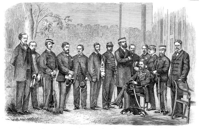 Framed Print : Sir Hope Grant and the staff of the British Expedition in China... 1860. Creator: Unknown Framed Print : Sir Hope Grant and the staff of the British Expedition in China... 1860. Creator: Unknown