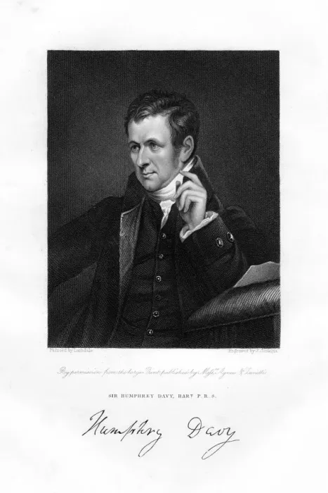 Framed Print : Sir Humphry Davy, 1st Baronet, Cornish chemist and physicist, 19th century. Artist: J Jenkins