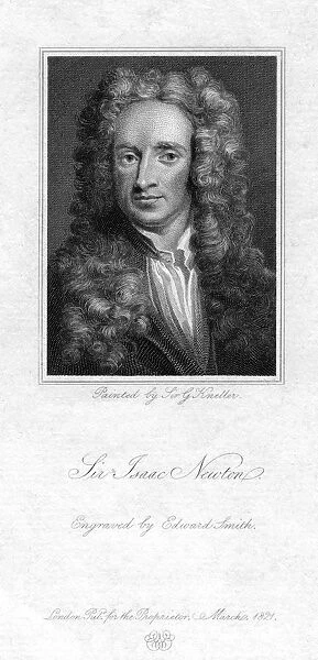 Sir Isaac Newton, English mathematician, astronomer and physicist, (1821). Artist: Edward Smith