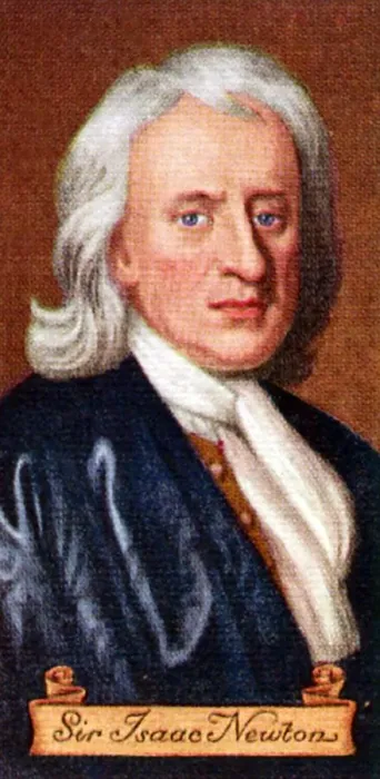 Framed Print : Sir Isaac Newton, taken from a series of cigarette cards, 1935 Framed Print : Sir Isaac Newton, taken from a series of cigarette cards, 1935