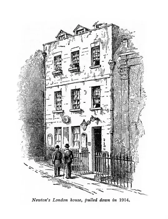 Framed Print : Sir Isaac Newtons house, London, (20th century) Framed Print : Sir Isaac Newtons house, London, (20th century)
