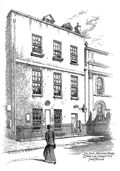 Framed Print : Sir Isaac Newtons House, St Martins Street, London, 1912. Artist: Frederick Adcock Framed Print : Sir Isaac Newtons House, St Martins Street, London, 1912. Artist: Frederick Adcock