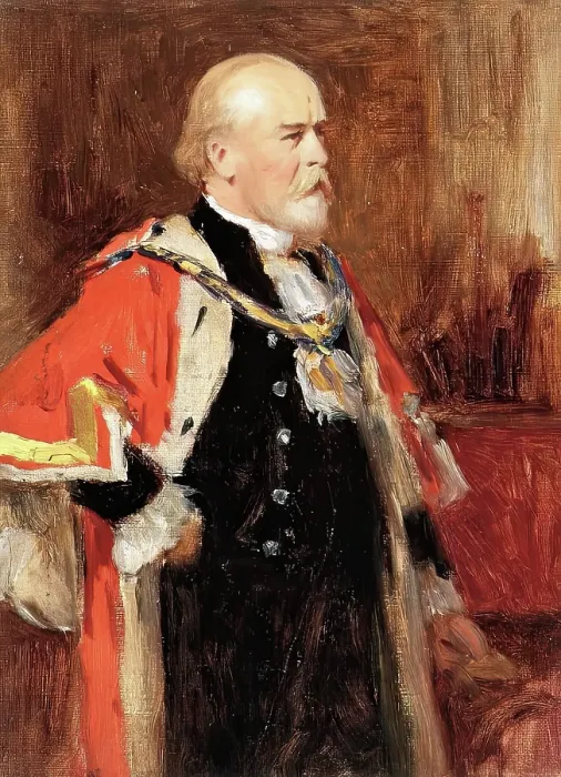 Framed Print : Sir James Hoy, (1837-1908), Lord Mayor of Manchester, c1902. Creator: George Reid Framed Print : Sir James Hoy, (1837-1908), Lord Mayor of Manchester, c1902. Creator: George Reid