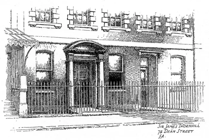 Framed Print : Sir James Thornhills house, 75 Dean Street, London, 1912. Artist: Frederick Adcock Framed Print : Sir James Thornhills house, 75 Dean Street, London, 1912. Artist: Frederick Adcock