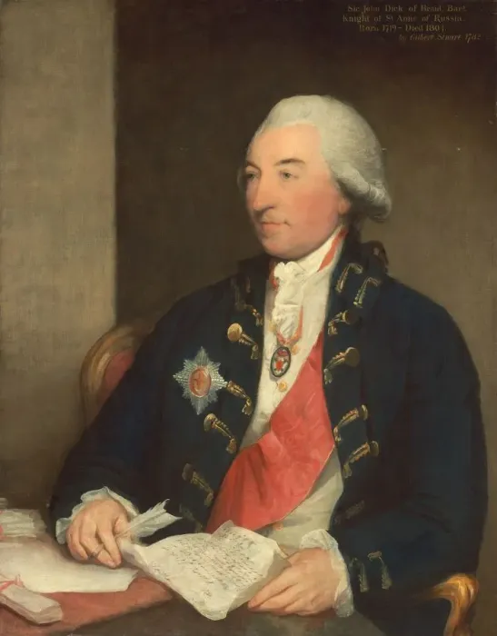 Framed Print : Sir John Dick, 1783. Creator: Gilbert Stuart
