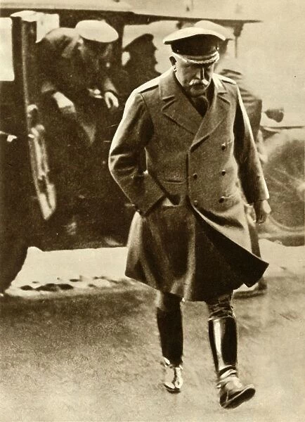 Sir John French arriving at Boulogne, 1914, (1935). Creator: Cossira