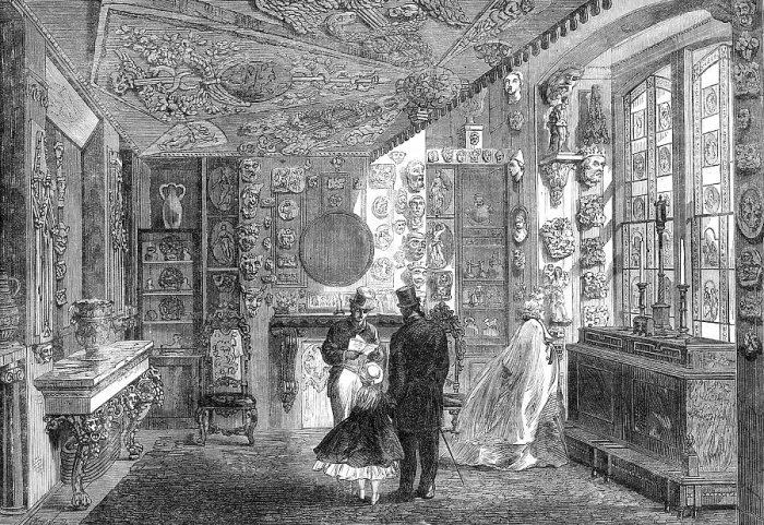 Framed Print : Sir John Soane's Museum in Lincoln's-Inn-Fields: the Monks Parlour, 1864. Creator: Watkins Framed Print : Sir John Soane's Museum in Lincoln's-Inn-Fields: the Monks Parlour, 1864. Creator: Watkins