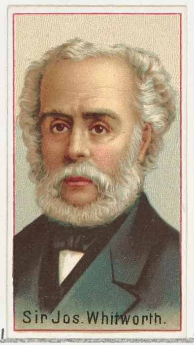 Framed Print : Sir Joseph Whitworth, printers sample for the Worlds Inventors souvenir album (A25 Framed Print : Sir Joseph Whitworth, printers sample for the Worlds Inventors souvenir album (A25