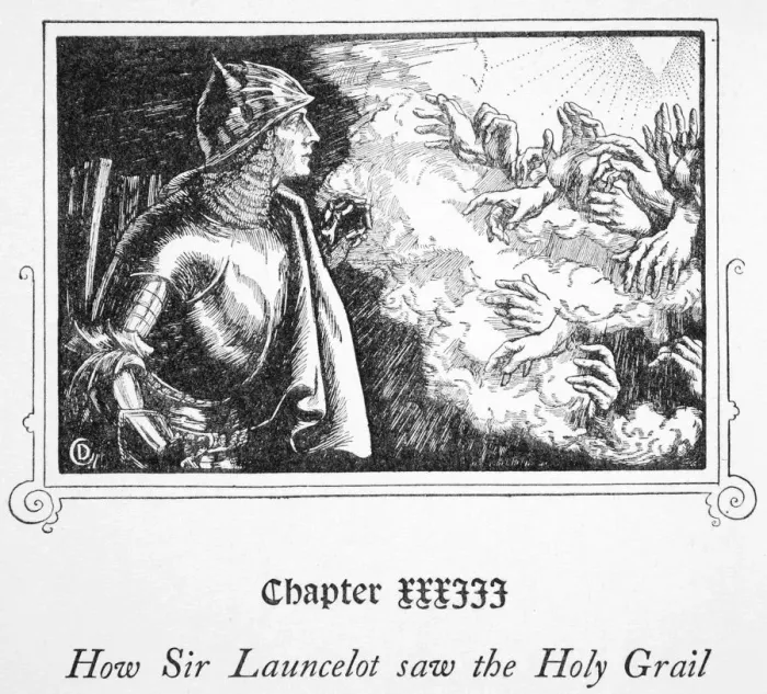 Framed Print : How Sir Launcelot saw the Holy Grail, 1905. Artist: Dora Curtis