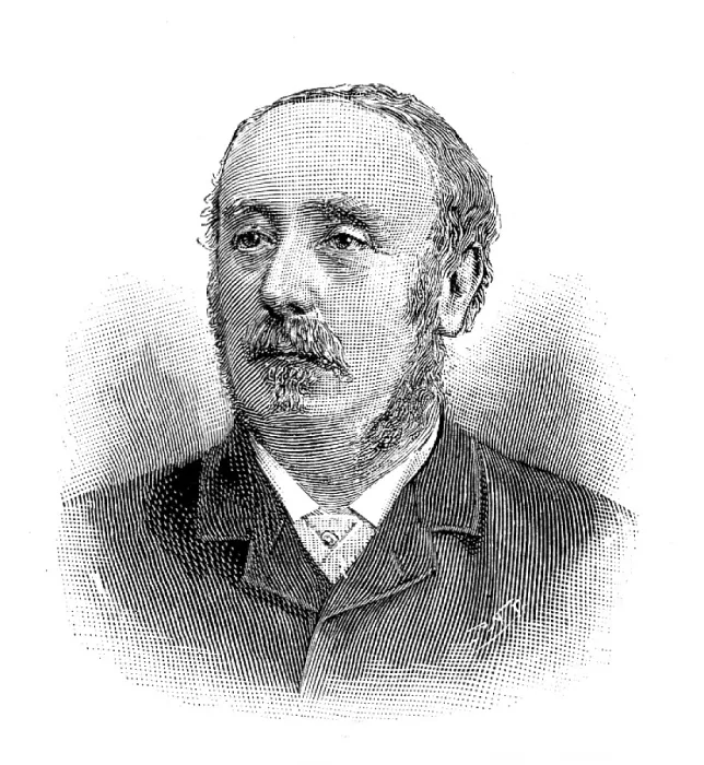 Framed Print : Sir Lewis Morris, 1895. Creator: P Naumann Framed Print : Sir Lewis Morris, 1895. Creator: P Naumann