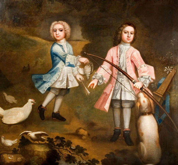 Sir Lister And Sir Charles Holte As Boys, 1750. Creator: Unknown