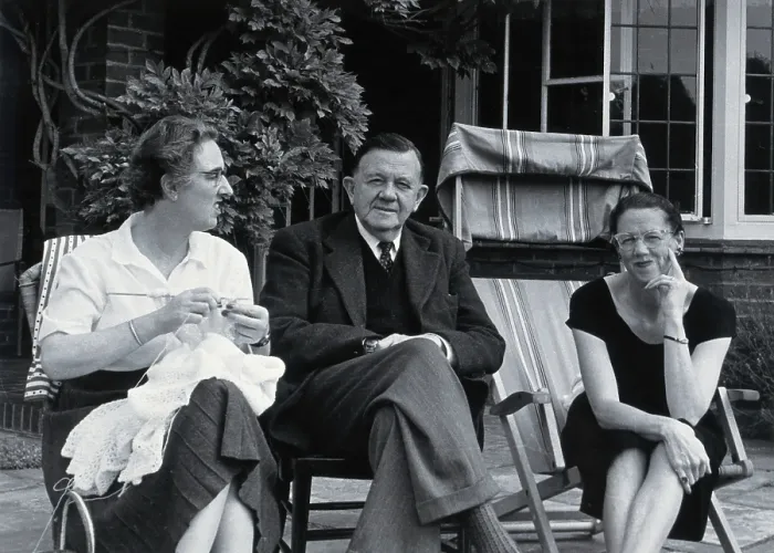 Framed Print : Sir Neil Hamilton Fairley and companions, 1956. Creator: Unknown Framed Print : Sir Neil Hamilton Fairley and companions, 1956. Creator: Unknown