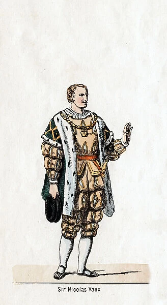 Sir Nicholas Vaux, costume design for Shakespeares play, Henry VIII, 19th century