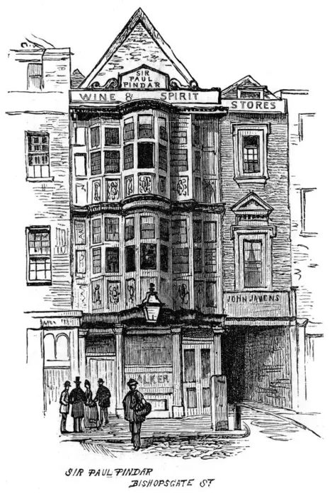 Framed Print : The Sir Paul Pindar public house, Bishopsgate Street, London, 1887 Framed Print : The Sir Paul Pindar public house, Bishopsgate Street, London, 1887