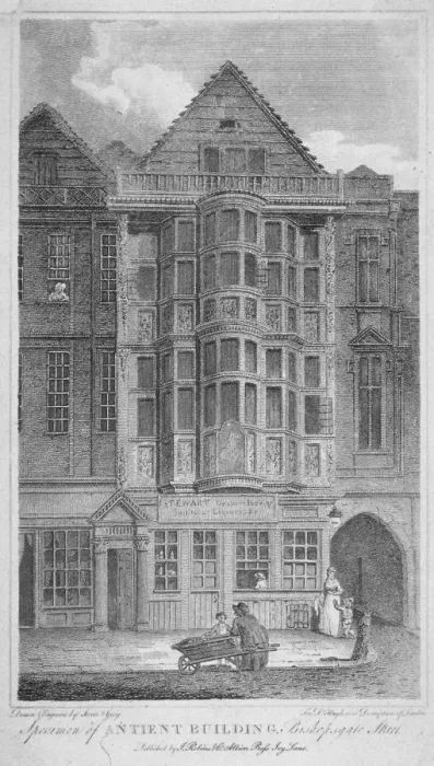 Framed Print : Sir Paul Pindars house, Bishopsgate, City of London, 1804. Artist: John Greig Framed Print : Sir Paul Pindars house, Bishopsgate, City of London, 1804. Artist: John Greig