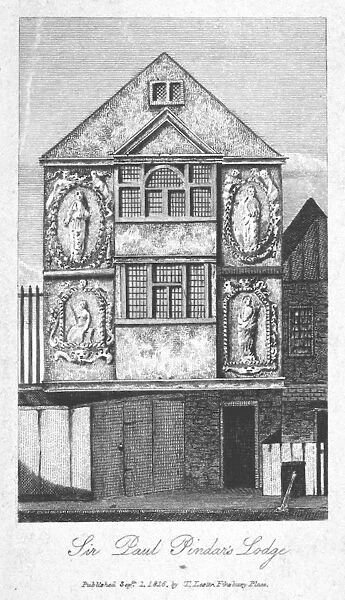 Sir Paul Pindars House, Bishopsgate, City of London, 1816