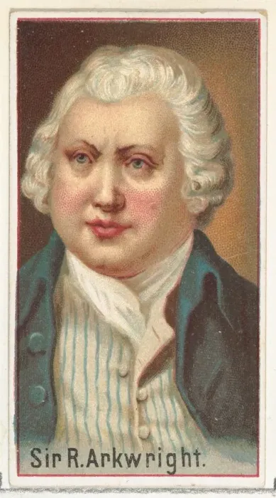 Framed Print : Sir R. Arkwright, printers sample for the Worlds Inventors souvenir album (A25 Framed Print : Sir R. Arkwright, printers sample for the Worlds Inventors souvenir album (A25