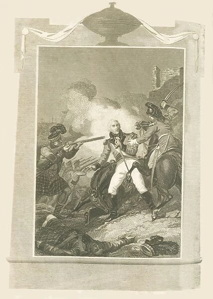 Sir Ralph Abercrombie in the Battle of Alexandria, (1801), 1816. Creator: Unknown