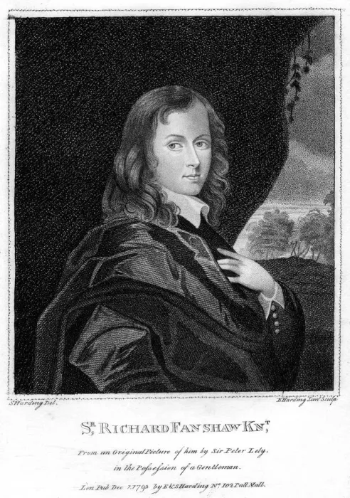 Framed Print : Sir Richard Fanshawe, 17th century English diplomat and author, 1792. Artist: E Harding