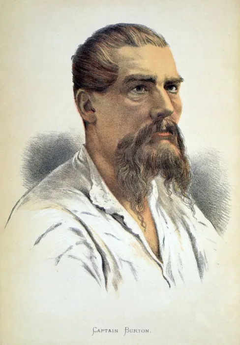 Framed Print : Sir Richard Francis Burton, British explorer, late 19th century Framed Print : Sir Richard Francis Burton, British explorer, late 19th century