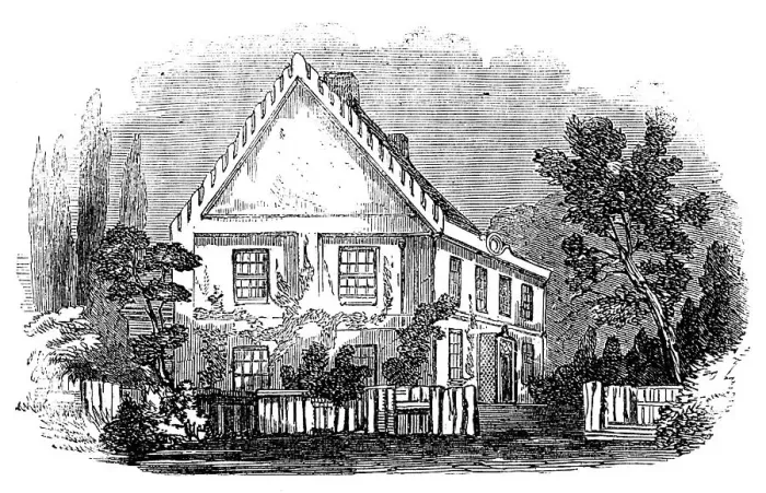 Framed Print : Sir Richard Steele's House, Haverstock-Hill, 1858. Creator: Unknown Framed Print : Sir Richard Steele's House, Haverstock-Hill, 1858. Creator: Unknown