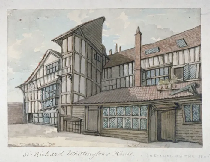 Framed Print : Sir Richard Whittingtons House, Milton Street, City of London, 1800 Framed Print : Sir Richard Whittingtons House, Milton Street, City of London, 1800
