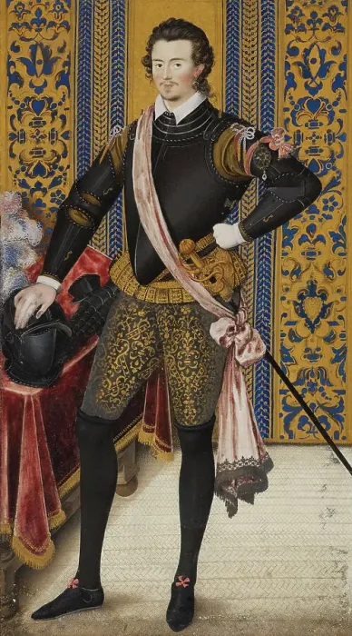 Framed Print : Sir Robert Dudley, Duke of Northumberland, c1600. Creator: Nicholas Hilliard