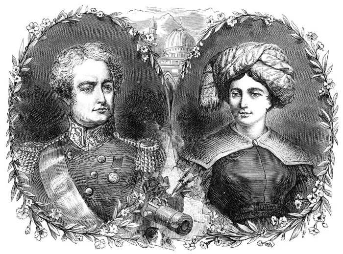 Framed Print : Sir Robert and Lady Sale, 19th century Framed Print : Sir Robert and Lady Sale, 19th century