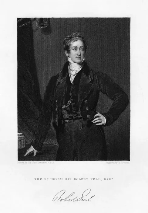 Framed Print : Sir Robert Peel, British Prime Minister, 19th century. Artist: J Cochran Framed Print : Sir Robert Peel, British Prime Minister, 19th century. Artist: J Cochran