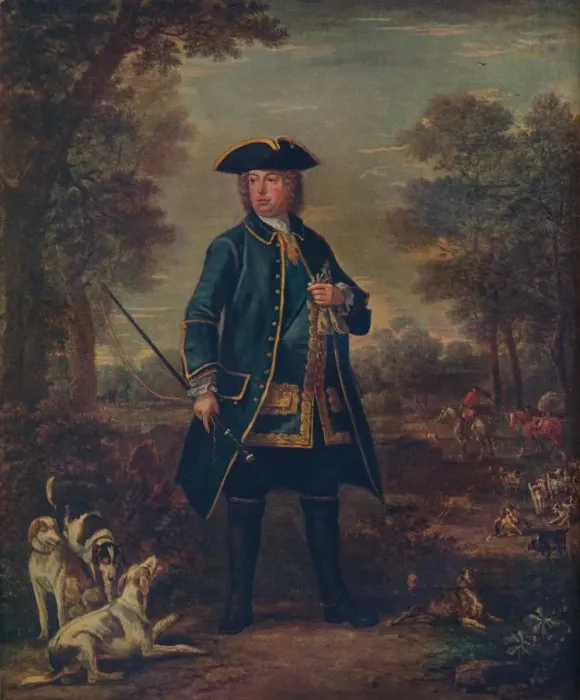 Framed Print : Sir Robert Walpole wth Hounds, c18th century. Artist: John Wooton Framed Print : Sir Robert Walpole wth Hounds, c18th century. Artist: John Wooton
