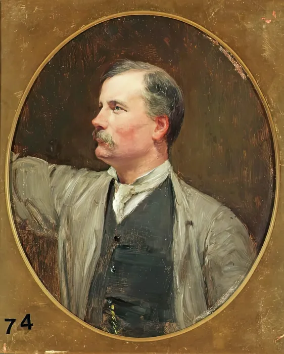 Framed Print : Sir Thomas Brock, RA, 1888. Creator: Theodore Blake Wirgman Framed Print : Sir Thomas Brock, RA, 1888. Creator: Theodore Blake Wirgman