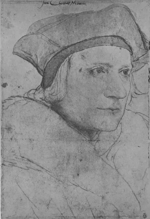 Framed Print : Sir Thomas More, 1526-1527 (1945). Artist: Hans Holbein the Younger Framed Print : Sir Thomas More, 1526-1527 (1945). Artist: Hans Holbein the Younger